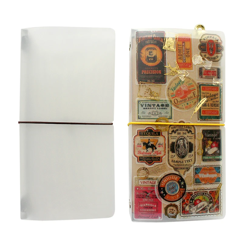 Vintage Leather Journal Notebook - Carnet de voyage avec pages de