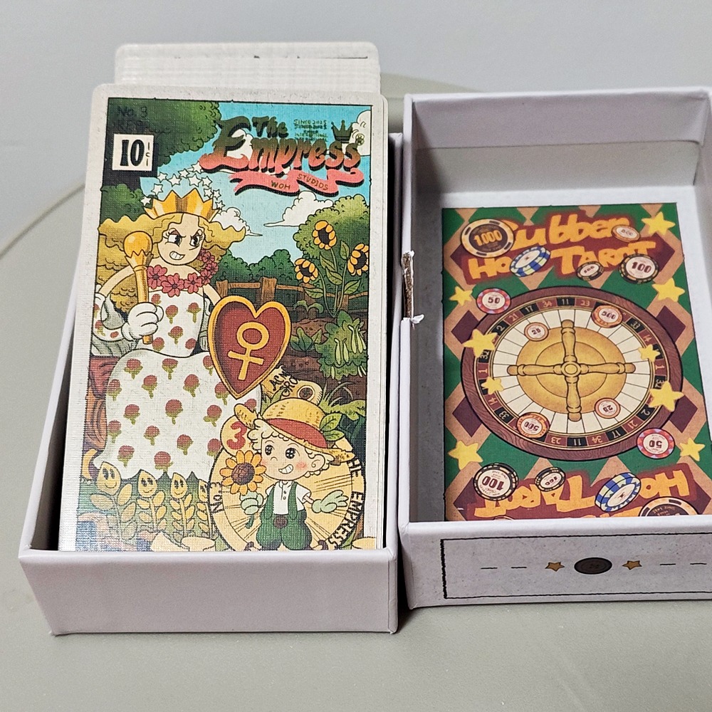 Tarot Deck With Guidebook - Jeu de tarot vintage en caoutchouc