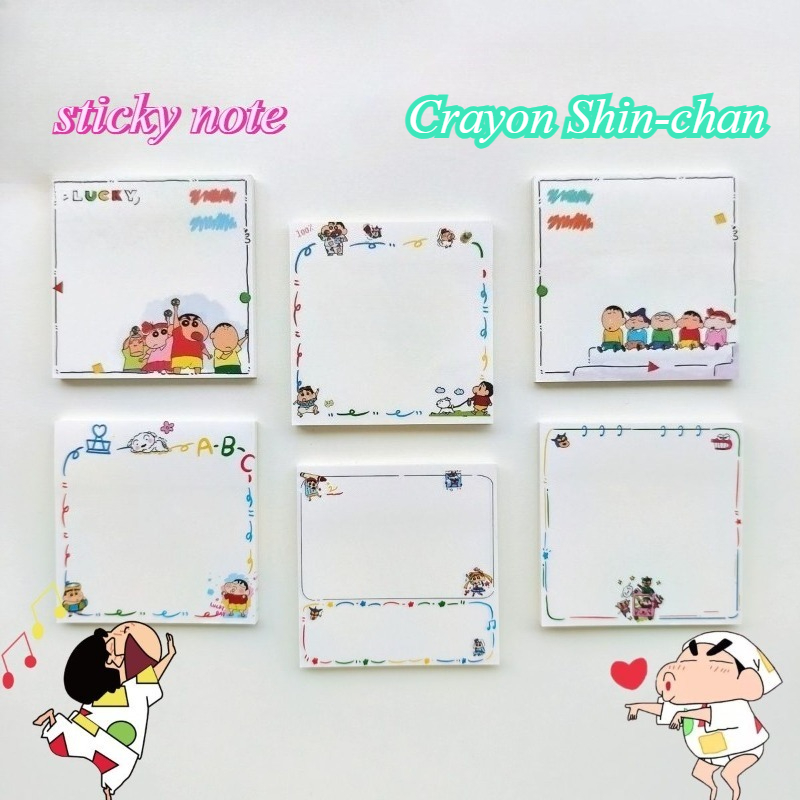 Stationery Books - Bloc-notes adhésif mignon Crayon Shin-chan, carnet