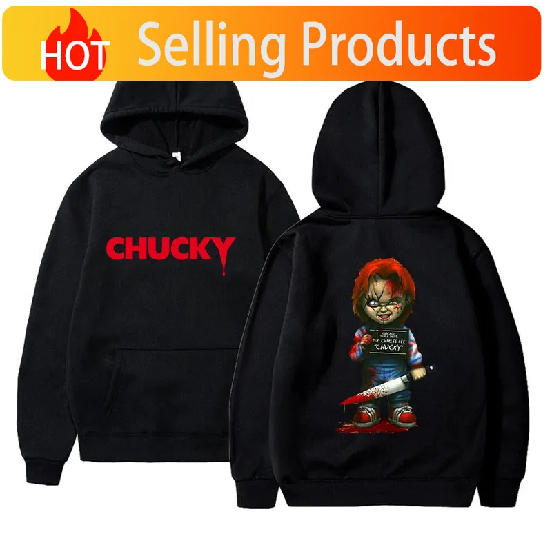 Movies - Sweat-shirt à capuche Chucky, style Harajuku