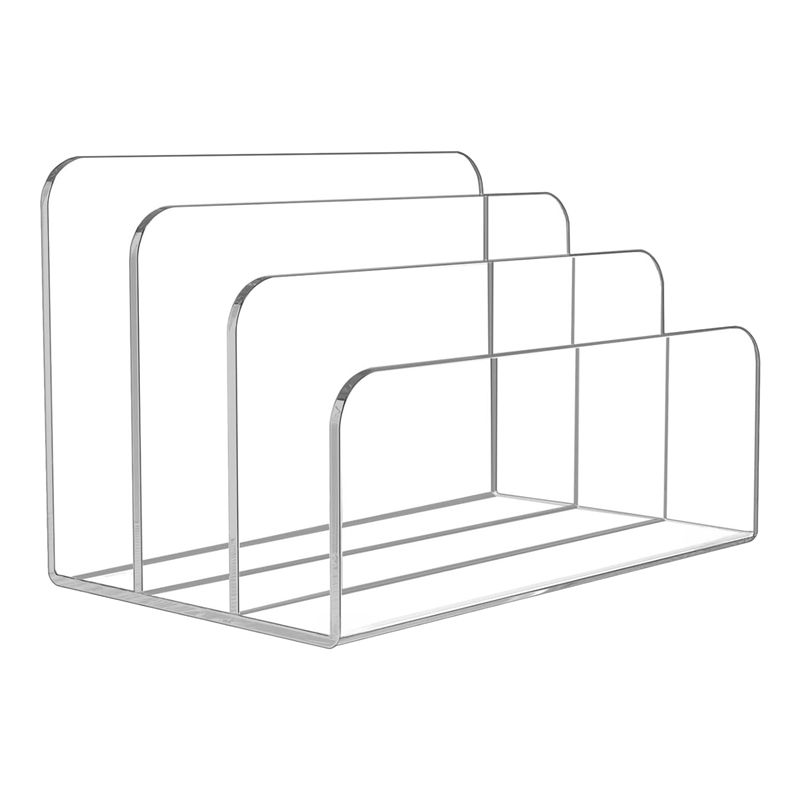 Clear Acrylic Book Stand Holder - Voltvibe-3 : support à fichiers en