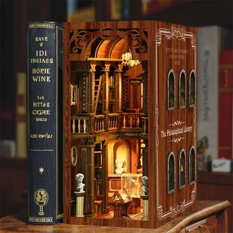 Étagère de bibliothèque philos - Diy Wooden Book Nook Kit Shelf Insert avis et prix