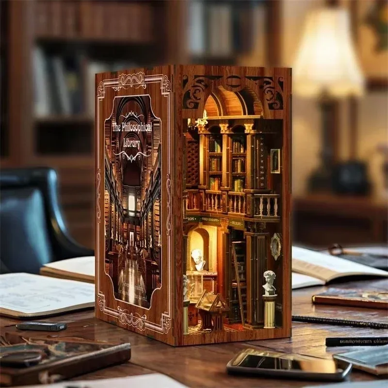 Étagère de bibliothèque philos - Diy Wooden Book Nook Kit Shelf Insert avis et prix