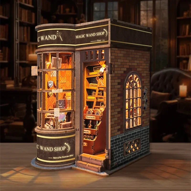 Kits de modèles miniatures en  - Diy Wooden Book Nook Kit Shelf Insert avis et prix