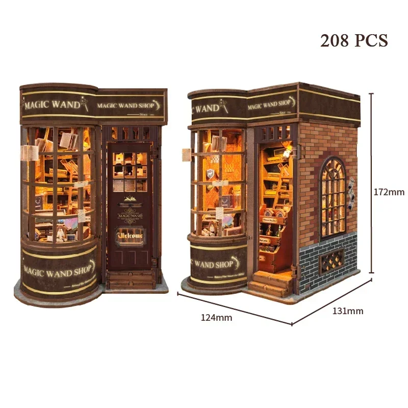 Kits de modèles miniatures en  - Diy Wooden Book Nook Kit Shelf Insert avis et prix