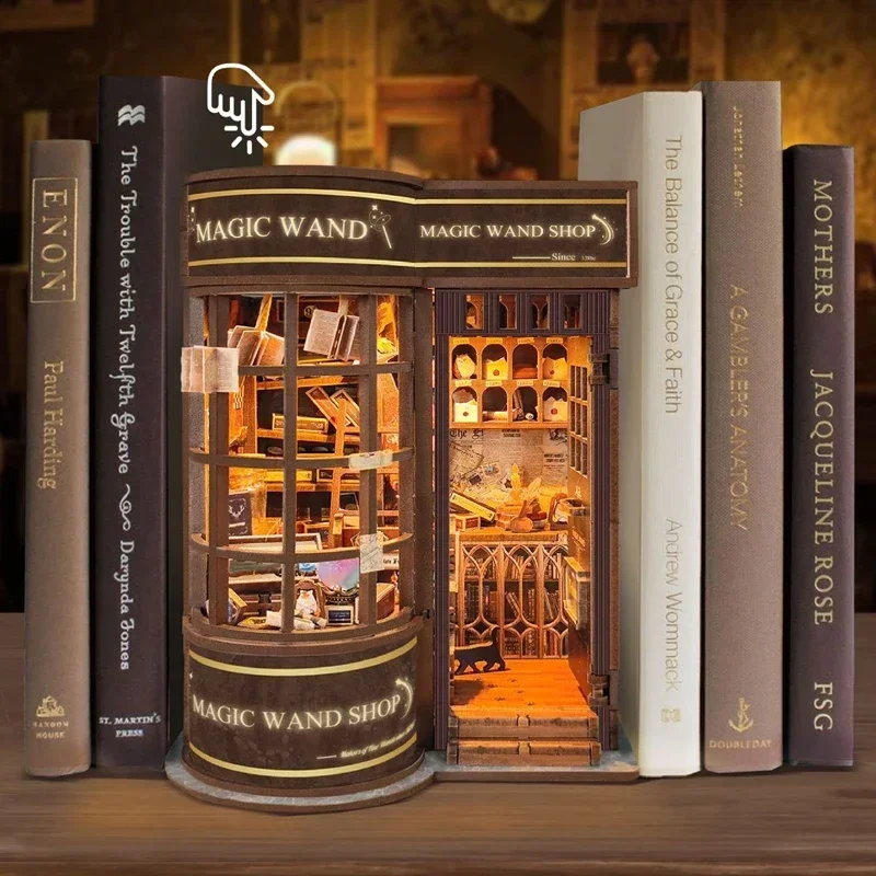 Kits de modèles miniatures en  - Diy Wooden Book Nook Kit Shelf Insert avis et prix